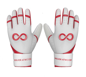 ORIGINAL SERIES RED-WHITE LONG CUFF PRO PREMIUM 100% 0.9MM AAA AFRICAN GOAT® LEATHER