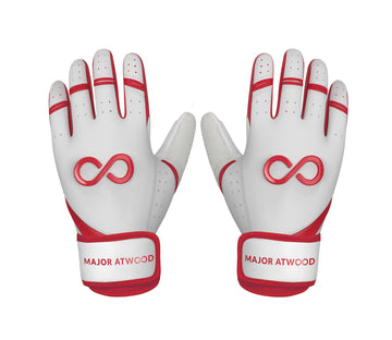 ORIGINAL SERIES RED-WHITE SHORT CUFF PRO PREMIUM 100% 0.9MM AAA AFRICAN GOAT® LEATHER