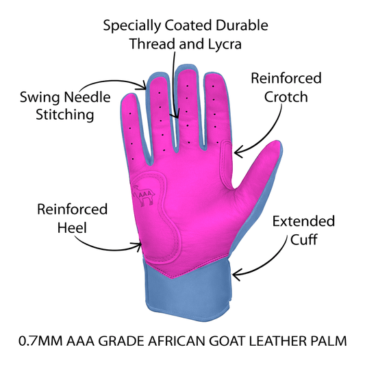 In-My-Belly Series – Cotton Candy Short Cuff Pro Premium (100% 0.7mm AAA-Grade African Goat® Leather)