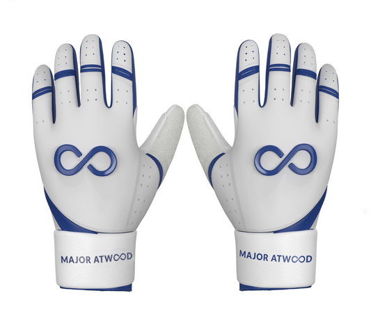 Original Series – Navy & White Long Cuff Pro (100% 0.9mm AAA-Grade African Goat® Leather)