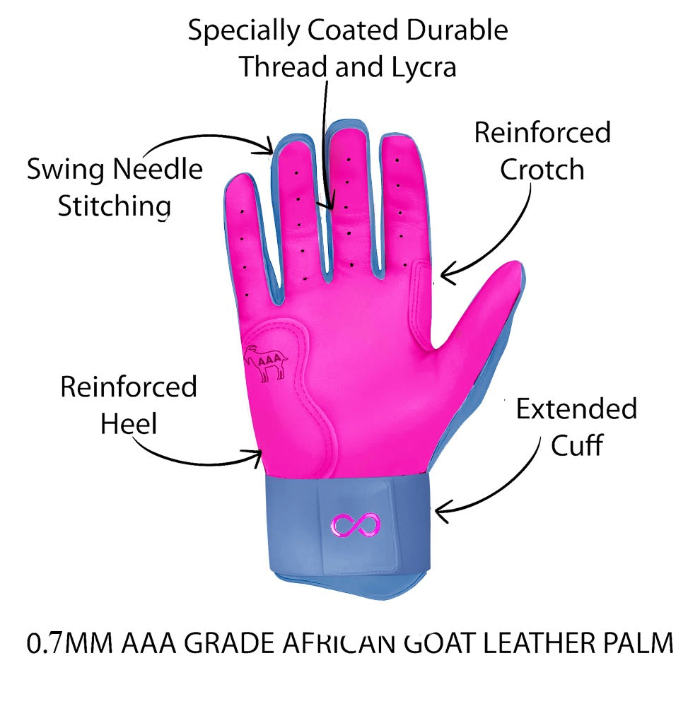 IN-MY-BELLY SERIES COTTON CANDY LONG CUFF PRO PREMIUM 100% 0.7MM AAA GRADE AFRICAN GOAT® LEATHER