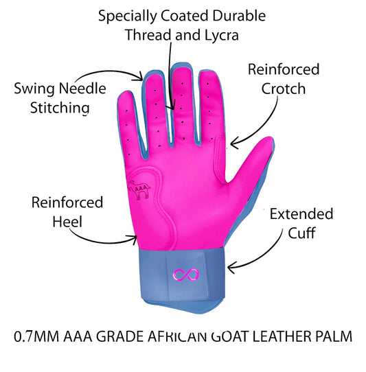 In-My-Belly Series – Cotton Candy Long Cuff Pro Premium (100% 0.7mm AAA-Grade African Goat® Leather)