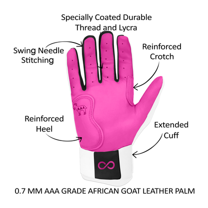 In-My-Belly Series – Strawberry Milkshake Long Cuff Pro Premium (100% 0.7mm AAA-Grade African Goat® Leather)