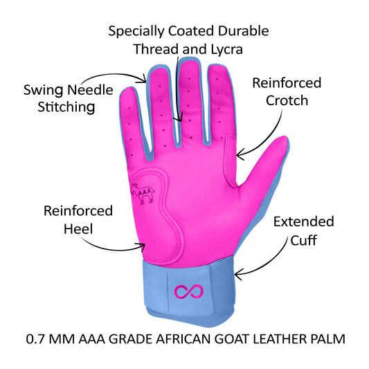 In-My-Belly Series – Cotton Candy Long Cuff Pro Premium (100% 0.7mm AAA-Grade African Goat® Leather)