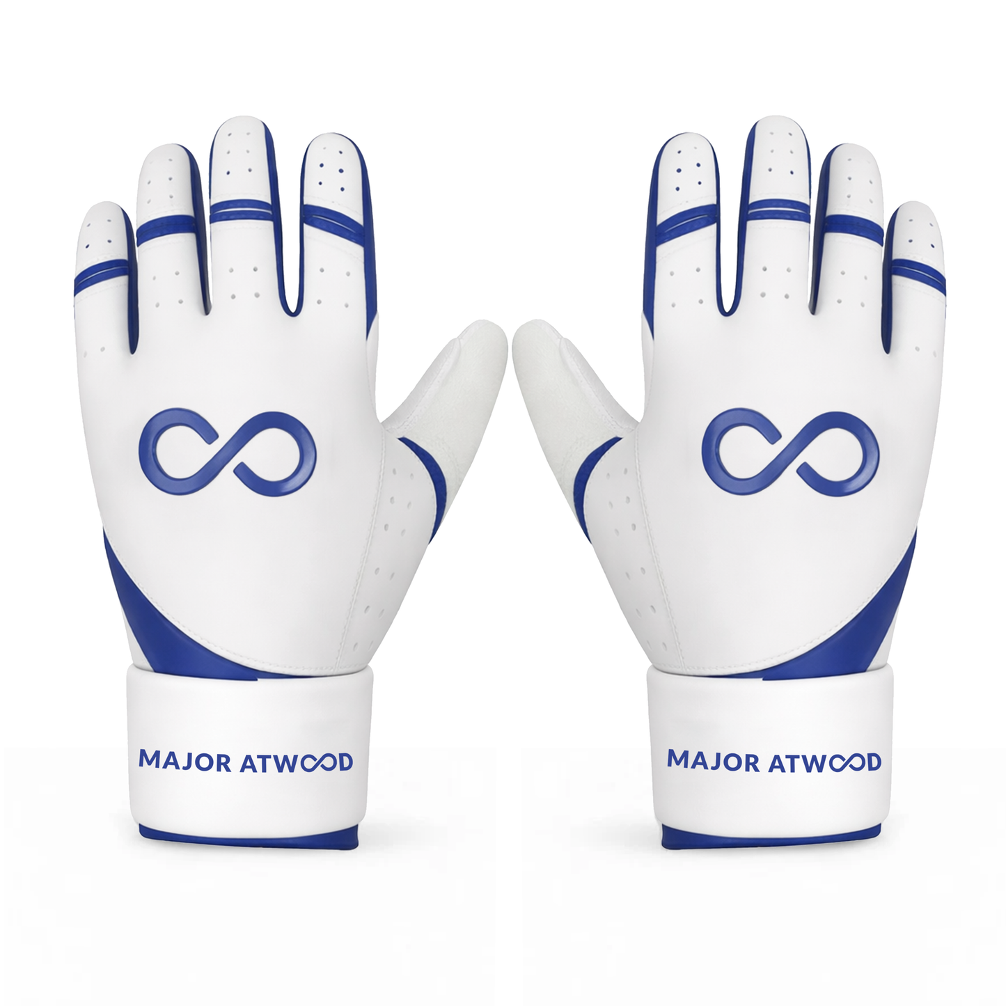 Original Series – Navy & White Long Cuff Pro (100% 0.9mm AAA-Grade African Goat® Leather)