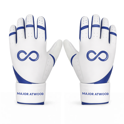 Original Series – Navy & White Long Cuff Pro (100% 0.9mm AAA-Grade African Goat® Leather)