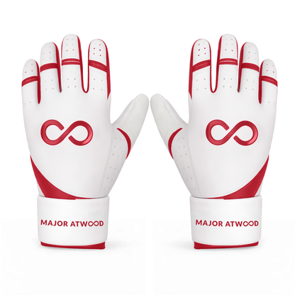 Original Series – Red & White Long Cuff Pro Premium (100% 0.9mm AAA-Grade African Goat® Leather)