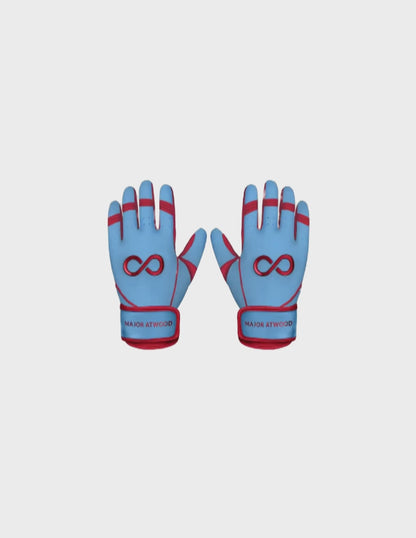 Original Series – Powder Blue & Red Short Cuff Pro (100% 0.9mm AAA-Grade African Goat® Leather) (Copy)