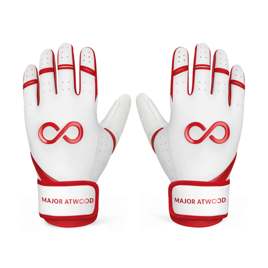 Original Series – Red & White Short Cuff Pro Premium (100% 0.9mm AAA-Grade African Goat® Leather)